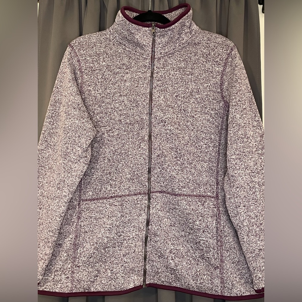 Jason Maxwell Full Zip Fleece Jacket with Pockets Purple Size 1X - Picture 3 of 16